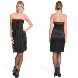 Philosophy di Alberta Ferretti short silk dress with leather trim